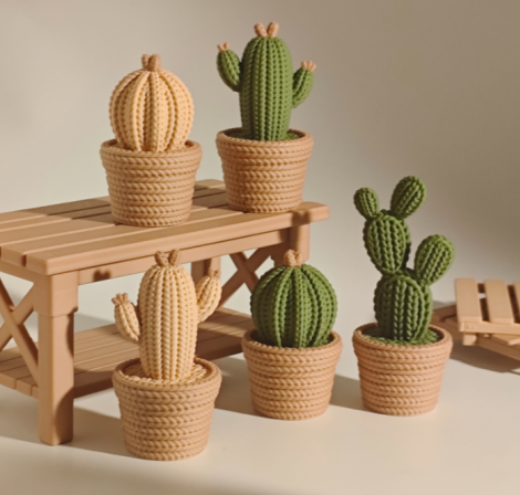 Вязаные горшочки в виде кактуса5