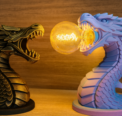 Лампа и статуя "Дыхание дракона"1