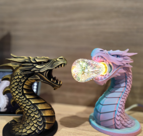 Лампа и статуя "Дыхание дракона"2