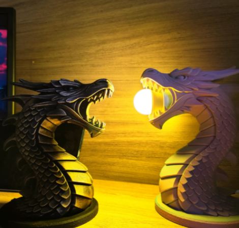 Лампа и статуя "Дыхание дракона"3