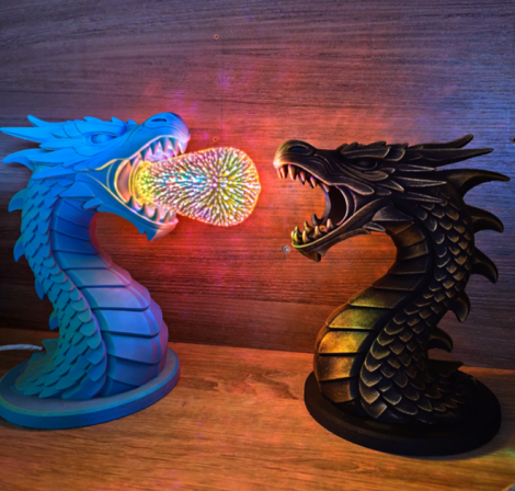 Лампа и статуя "Дыхание дракона"6