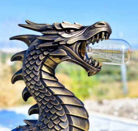 Лампа и статуя "Дыхание дракона"7
